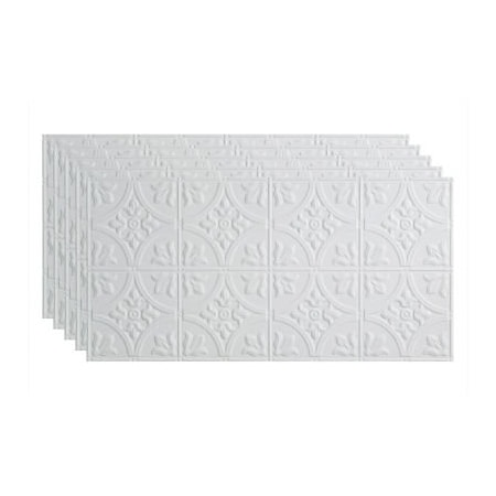 Acoustic Ceiling Products Fasade Traditional Syle # 2 - 48-3/8" x 24-3/8" PVC Glue Up Tile in Matte White - PG5101
